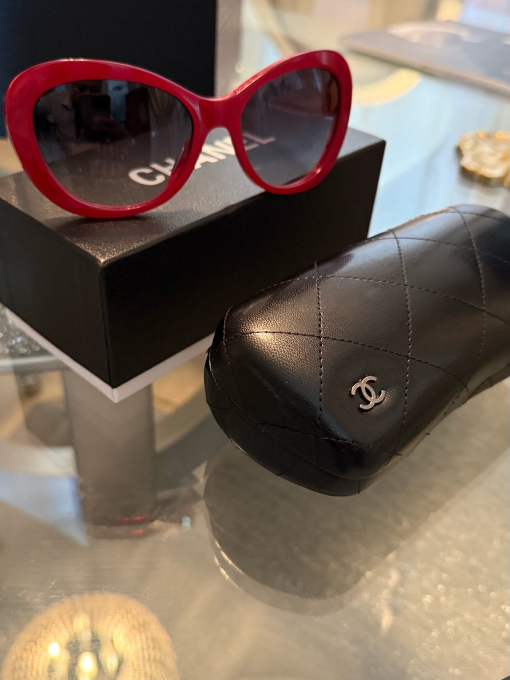 CHANEL Red Oversized Sunglasses – Authentic – New Without Tags (NWOT)
